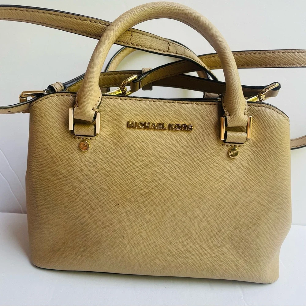 Michael Kors Beige Satchel Bag